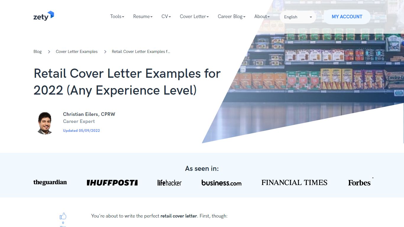 Retail Cover Letter Examples for 2022 (Any Experience Level) - zety